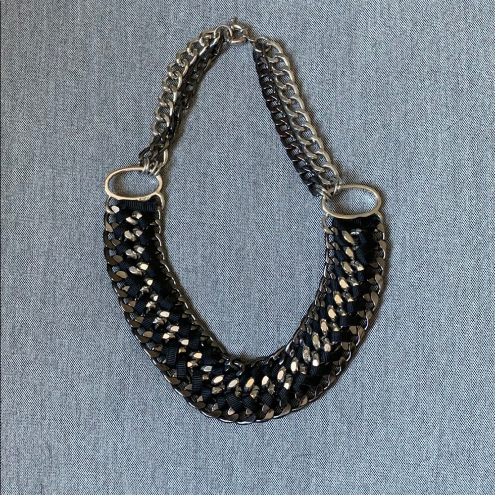 EUC braided metal necklace/ collar